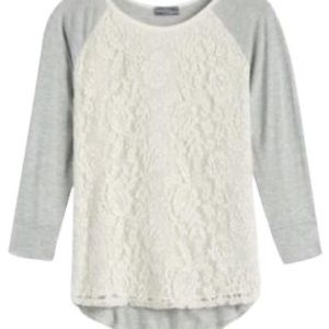 Market and Spruce 3/4 sleeve lace T-shirt